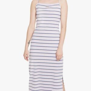 Nike Striped Maxi Dress - White and Blue